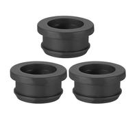 PATIKIL 25mm / 1 Inch Drill Hole,13/16 Inch ID Rubber Grommets, 3Pcs Top Hat Grommet for Wiring Eyelet Ring Gasket Automotive Firewall Cable Hole Plugs Wires Protection, Black