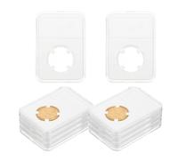 PATIKIL 25mm Coin Slab Display Holder, 10Pcs Clear Coin Case Storage Plastic Four-Point Box for Coin Collectors Collection Protection Organize