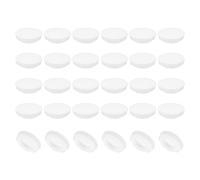 PATIKIL 25mm Diameter Silicone Round Snap, 30 Pcs in Type Locking Furniture Hole Plug Button Protective Cover Cap Head Fit for 2.5-25mm Hole for Seal Bulkhead Cylinder Hole, White