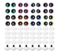 PATIKIL 25mm Flash Safety Eyes, 32 Pcs Moon Doll Eyes Realistic Colorful Crocheting for Decor Crochet Accessories Dolls Craft Halloween, 8 Colors