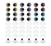 PATIKIL 25mm Flash Safety Eyes, 48 Pcs Doll Realistic Colorful Crocheting Safety Eyes for Decor Crochet Accessories Dolls Craft, Mixed Colors