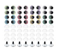 PATIKIL 25mm Flash Safety Eyes, 48 Set Doll Eyes with Washers Soft Buttons Realistic Colorful Crocheting Safety Eyes for Decor Crochet Accessories Dolls Craft, 8 Colors