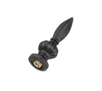 PATIKIL 25mm Lamp Shade Finial, Lamp Finials Caps Knob M10x1mm Threaded Base Aluminum Solid Lamp Finial Decoration for Lamp Shade Table Floor Lamps, Black