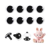 PATIKIL 25mm Moon Safety Eyes, 26Pcs Realistic Doll Crocheting Safety Eyes with Washers for Decor Crochet Accessories Dolls Craft Halloween, Black