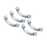 PATIKIL 25mm PEX Tube Bend Support, 5 Pack PEX Tube Metal 90 Degree Elbow Bend Support with Spring for PEX Pipe Tubing, Silver Tone