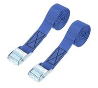PATIKIL 25mm x 1.5m Lashing Strap with Buckles, 2 Pcs Cam Buckle Tie Down Straps Adjustable Heavy Duty Secure Cinch Straps Up to 551 lbs for Cargo Kayak Bicycles, Blue