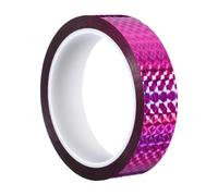 PATIKIL 25mm x 50m Prism Tape, Holographic Reflective Self Adhesive for DIY Art Craft Wrapping Decoration, Rose Red