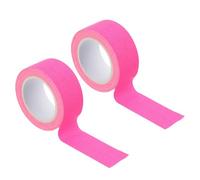 PATIKIL 25mm x 5m Neon Gaffer Cloth Tape, 2 Roll Fluorescent Blacklight Reactive Glow in the Dark Tape for Dance Floors Glow Party Supplies, Pink