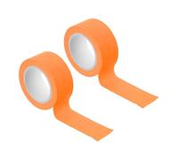 PATIKIL 25mm x 5m Neon Gaffer Cloth Tape, 2 Roll Fluorescent Blacklight Reactive Glow in the Dark Tape for Dance Floors Glow Party Supplies, Orange