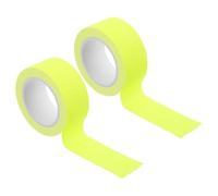 PATIKIL 25mm x 5m Neon Gaffer Cloth Tape, 2 Roll Fluorescent Blacklight Reactive Glow in the Dark Tape for Dance Floors Glow Party Supplies, Yellow