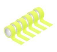 PATIKIL 25mm x 5m Neon Gaffer Cloth Tape, 6 Roll Fluorescent Blacklight Reactive Glow in the Dark Tape for Dance Floors Glow Party Supplies, Yellow