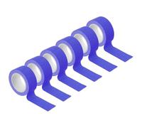 PATIKIL 25mm x 5m Neon Gaffer Cloth Tape, 6 Roll Fluorescent Blacklight Reactive Glow in the Dark Tape for Dance Floors Glow Party Supplies, Blue