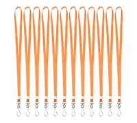 PATIKIL 25Pcs Lanyards Bulk, 47cm Badge Lanyard Neck Nylon with Clasp for ID Badge Keys Worker Name Tag Wallet Cruise Phone Events Office, Orange