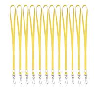 PATIKIL 25Pcs Lanyards Bulk, 47cm Badge Lanyard Neck Nylon with Clasp for ID Badge Keys Worker Name Tag Wallet Cruise Phone Events Office, Yellow