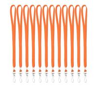 PATIKIL 25Pcs Lanyards Bulk, 47cm Badge Lanyard Neck Polyester with Clasp for ID Badge Keys Worker Name Tag Wallet Cruise Phone Events Office, Orange