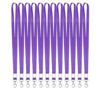PATIKIL 25Pcs Lanyards Bulk, 48cm Badge Lanyard Neck Polyester with Lobster Clasp for ID Badge Keys Worker Name Tag Wallet Cruise Phone Events Office, Purple