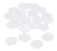 PATIKIL 25Pcs Rose Wax Seal Stickers, Flower Embossed Self Adhesive Backed Envelopes Seal Sticker Accessories for Wedding Invitation Letter Birthday Party Gift, White