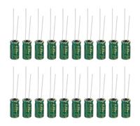 PATIKIL 25V 220uF Electrolytic Capacitors, 20Pcs 6x12mm Aluminum High Frequency Electrolytic Capacitors for TV, LCD Monitor, Refrigerator, Circuit Boards, Green