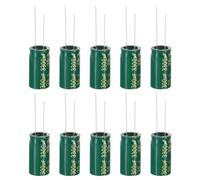 PATIKIL 25V 3300uF Electrolytic Capacitors, 10Pcs 13x25mm Aluminum High Frequency Electrolytic Capacitors for TV, LCD Monitor, Refrigerator, Circuit Boards, Green