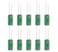 PATIKIL 25V 820uF Electrolytic Capacitors, 10Pcs 10x20mm Aluminum High Frequency Electrolytic Capacitors for TV, LCD Monitor, Refrigerator, Circuit Boards, Green