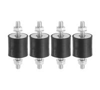 PATIKIL 25x25mm Rubber Studs Shock Absorber, 4 Pcs M6 Rubber Isolator Mounts Cylindrical Anti-Vibration Isolator Mounts with Nuts for Garage Motor Air Compressors Engines (VV Type)