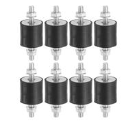 PATIKIL 25x25mm Rubber Studs Shock Absorber, 8 Pcs M6 Rubber Isolator Mounts Cylindrical Anti-Vibration Isolator Mounts with Nuts for Garage Motor Air Compressors Engines (VV Type)