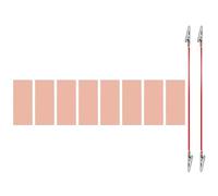 PATIKIL 25x60mm Copper Anode Sheet, 8 Pack Pure Copper Strip (99.995% Pure) 1mm Thick Plate Electrode Set with Alligator Clips Cables for Electroplating Plating Experiment