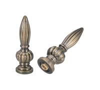 PATIKIL 25x80mm Lamp Shade Finial, 2 Pcs Lamp Finials Caps Knob M10x1mm Threaded Alloy Solid Lamp Finial Decoration for Lamp Shade Table Floor Lamps, Bronze