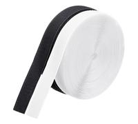 PATIKIL 26.25 Feet Carpet Marker Strips, 2 Rolls Nylon Carpet Strips Spots Hook Tape for Classroom Floor Decoration Teacher Education Social Distance, Black/White