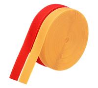 PATIKIL 26.25 Feet Carpet Marker Strips, 2 Rolls Nylon Carpet Strips Spots Hook Tape for Classroom Floor Decoration Teacher Education Social Distance, Red/Orange