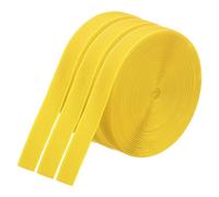 PATIKIL 26.25 Feet Carpet Marker Strips, 3 Rolls Nylon Carpet Strips Spots Hook Tape for Classroom Floor Decoration Teacher Education Social Distance, Yellow
