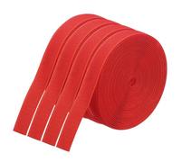 PATIKIL 26.25 Feet Carpet Marker Strips, 4 Rolls Nylon Carpet Strips Spots Hook Tape for Classroom Floor Decoration Teacher Education Social Distance, Red