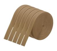 PATIKIL 26.25 Feet Carpet Marker Strips, 5 Rolls Nylon Carpet Strips Spots Hook Tape for Classroom Floor Decoration Teacher Education Social Distance, Brown