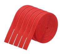 PATIKIL 26.25 Feet Carpet Marker Strips, 5 Rolls Nylon Carpet Strips Spots Hook Tape for Classroom Floor Decoration Teacher Education Social Distance, Red