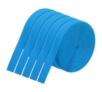 PATIKIL 26.25 Feet Carpet Marker Strips, 5 Rolls Nylon Carpet Strips Spots Hook Tape for Classroom Floor Decoration Teacher Education Social Distance, Blue