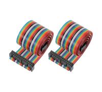 PATIKIL 26 Pins IDC Connector Flat Ribbon Cable 2.54 mm Pitch Length 500 mm Wide 33 Mm, 2 Pcs Dual Row Data Cable Female to Female for IDE Drive Printer Industrial DIY Electronics
