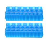PATIKIL 26 Wells Tube Rack, 2 Pcs Vial Rack Single layer multifunction Centrifuge Tube Holder for Microcentrifuge Tubes 0.2/0.5/1.5/2/5ml, Blue