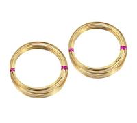 PATIKIL 26Gauge/0.4mm 49.21 Feet Brass Square Wire, 2 Rolls Half Hard Bendable Brass Coil Wire for Jewelry Making DIY Earring Wrapping Art Crafts Decoration, Brass