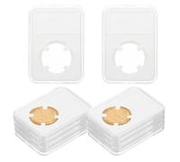 PATIKIL 26mm Coin Slab Display Holder, 10Pcs Clear Coin Case Storage Plastic Four-Point Box for Coin Collectors Collection Protection Organize