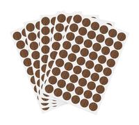 PATIKIL 270 Pieces Screw Hole Stickers, 5 Sheet Self-Adhesive Waterproof PVC Wood Grain Sticker for Screw Holes Wall Cabinets Desk Repairing, Light Walnut, 21mm/0.83 Inch