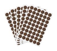 PATIKIL 270 Pieces Screw Hole Stickers, 5 Sheet Self-Adhesive Waterproof PVC Wood Grain Sticker for Screw Holes Wall Cabinets Desk Repairing, Embossed Black Walnut, 21mm/0.83 Inch