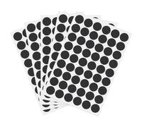 PATIKIL 270 Pieces Screw Hole Stickers, 5 Sheet Self-Adhesive Waterproof PVC Wood Grain Sticker for Screw Holes Wall Cabinets Desk Repairing, Embossed Black, 21mm/0.83 Inch