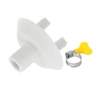 PATIKIL 27mm Air Conditioner Drain Hose Connector, 1 Pcs Universal Drain Connector with Clamp Hoop for Mini-Split Window AC Unit Faucet, White Style 2