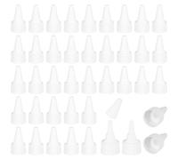 PATIKIL 28/410 Twist Top Caps, 100Pcs Plastic Squeeze Bottle Replacement Caps with Foam Gasket for Paint Lids Glue Dispensing DIY Crafts, White