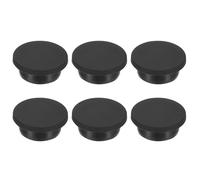 PATIKIL 28.5mm Diameter Rubber Hole Plugs, 6 Pcs Silicone Rubber Round Hole Stoppers for 27-28mm Hole, Black