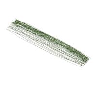 PATIKIL 28 Gauge 16" Floral Stem Wire, 100 Pcs Paper Wrapped Iron Artificial Flower Stem Accessories for DIY Bouquet Stem and Craft Decoration, Dark Green