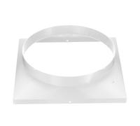 PATIKIL 280mm to 250mm Duct Connector Flange, Plastic Square to Round Straight Ceiling Diffuser Adapter for Air Heating Cooling Ventilation System HVAC Exhaust Fan Dryer Vent, White