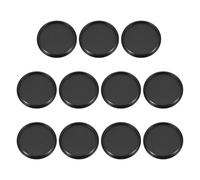 PATIKIL 28mm 1 1/9" Black Round Book Binding Discs, 11 Pcs Aluminum Alloy Discbound Expansion Discs Round Binder Rings for DIY Notebook Planner