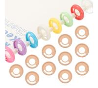 PATIKIL 28mm 1.1" Plastic Round Book Binding Discs, 22 Pcs Discbound Expansion Discs Pen Insertable Plating Round Binder Rings for DIY Notebook Planner, Olive Yellow