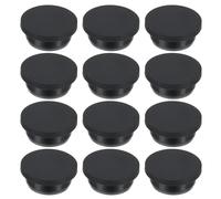 PATIKIL 28mm Diameter Silicone Rubber Black Hole Plugs, 12 Pcs, Suitable for 27mm Hole